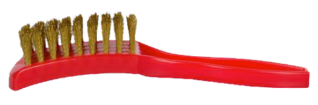 KR Strikeforce Red Shoe Brush * Compact design fits easily in bowling bag. * Rugged, stiff brass bristles are perfect for bringing the sliding sole back to proper condition to ensure a smooth slide to the foul line. *  *  *  * 