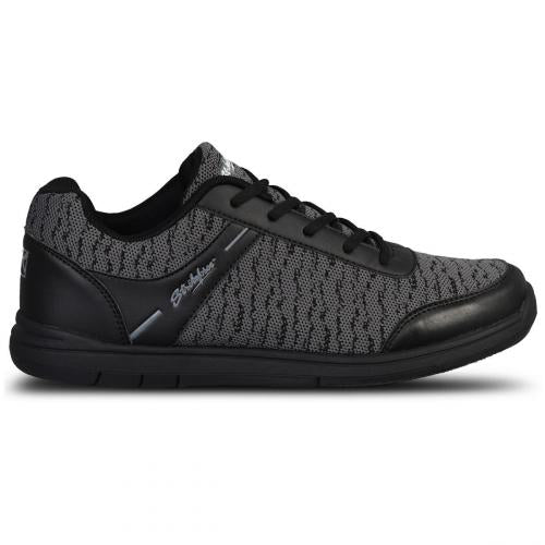 Bowling Shoes KRICHTER21@YAHOO.COM Strikeforce Flyer Mesh Black/Steel * Engineered mesh upper * Lighter and more breathable * Komfort-Fit™construction * Fully textile lined with padded tongue and collar * Non-marking rubber outsole * #8 white microfiber slide pad on both shoes with FlexSlide Technology™ * 2 Year Warranty *