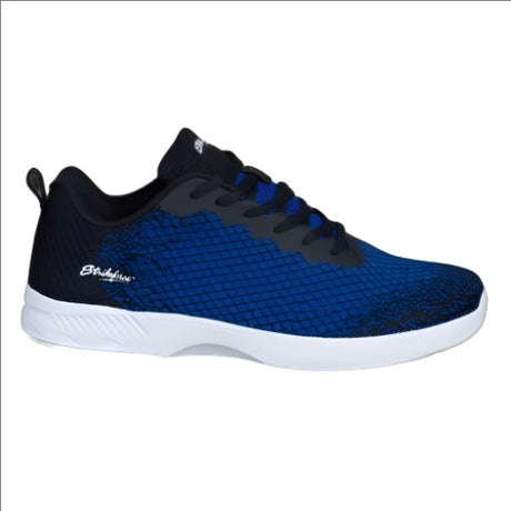 KR Strikeforce Aviator Black/Blue Bowling Shoes * Soft, lightweight, breathable knitted upper * NEW Bubble Rubber CMEVA outsole with raised rubber heel pad * #8 White Microfiber Slide Pad on both shoes with FlexSlide Technology&trade * Open Cell Foam Deluxe Footbed *