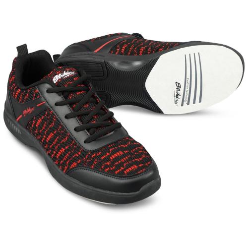 KR Strikeforce Flyer Mesh Lite Bowling Shoes Black/Cardinal * Engineered mesh upper * Lace-up design with Komfort-Fit™Construction * Fully textile lined inside with padded tongue and collar * Bubble Rubber CMEVA outsole with raised rubber heel pod * #8 white microfiber slide pad on both shoes with FlexSlide Technology™ * Open cell foam deluxe footbed for increased comfort * 2-YEAR Warranty *