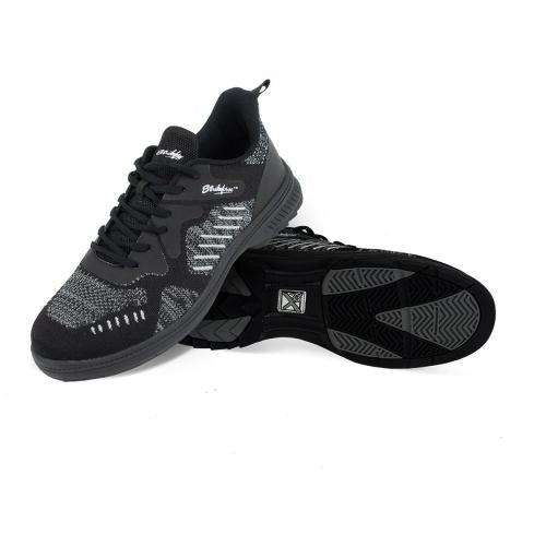 KR Strikeforce Admiral Black/Grey Bowling Shoes * Lightweight and flexible woven mesh upper * Lace-up closure with Komfort-Fit™ Construction * CMEVA outsole provides more cushioning for extra comfort and enhanced balance * STA-DRY™ Open Mesh tongue and collar for increased breathablilty * Biomechanically contoured for enhanced fit * Fixed slide pad and heel on the left shoe – RH only * Ortholite® 3D Deluxe Insole * 2-YEAR Warranty