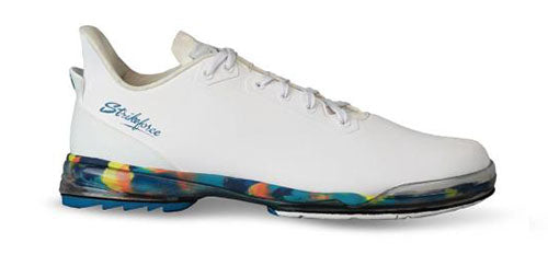 KR Strikeforce TPC Fiesta Ghost Unisex Bowling Shoes * High Quality Microfiber Upper with TPU molded heel stabilizer for added stability and enhanced fit. * Traditional lace up design with padded tongue * Thermal Polyurethane (TPU) outsole that is light and extremely flexible. * Padded Lycra lining for added comfort. * Biomechanically contoured for the perfect fit and performance * Minimal break in time required. * Innovative H-Bar heel locking system.