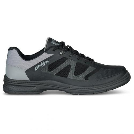 KR Strikeforce Epic Black/Charcoal Bowling Shoes * New, lighter and more breathable mesh and microfiber hybrid upper * Lace-up closure with Komfort-Fit™Construction * CMEVA outsole is lightweight and provides more cushioning for maximum comfort