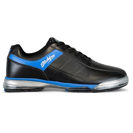 KR Strikeforce TPU Revival Unisex Bowling Shoes Black/Royal Performance Shoe WIth Interchangeable Slide Pad And Heel  * Soft, durable microfiber upper * STA-DRY™ Open Mesh tongue and collar for maximum breathability * Thermal Polyurethane (TPU) outsole that is extremely light and flexible * Minimal break-in time required. * Biomechanically engineered for ultimate comfort and performance * Innovative H-Bar* heel locking system. * Ortholite® 3D Deluxe Insole