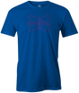 Need more energy when you bowl? Get the juices flowing in this Track Kinetic Cobalt Tee. This awesome bowling shirt is the perfect gift for any track fan or long time bowler. Hit the lanes in this tee and throw some strikes!  Tshirt, tee, tee-shirt, tee shirt, Pro shop. League bowling team shirt. PBA. PWBA. USBC. Junior Gold. Youth bowling. Tournament t-shirt. Men's. Bowling Ball. Track bowling. Smart bowling.