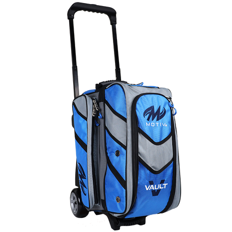 Motiv Vault 2 Ball Double Roller Cobalt Blue Bowling Bag suitcase league tournament play sale discount coupon online pba tour