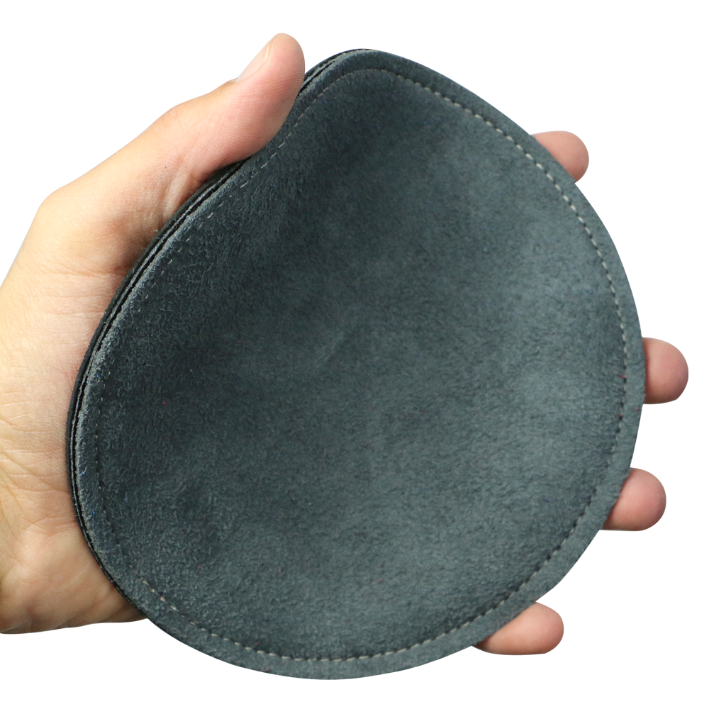 Motiv Disk Shammy Black Premium leather construction. Highly absorbent shammy removes oil to maximize ball performance. 6" Disk design is easier to hold. Packaged in a zip-lock bag. Hand wash and air dry. inside bowling sale shammy towel for bowlers tournament league