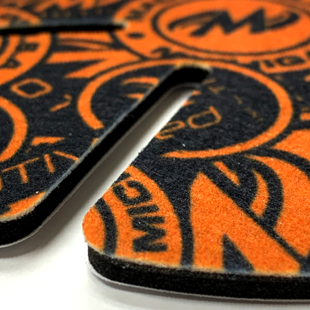 Protect your bowling arsenal with Vault™ Ball Cup Guards. These self-adhesive pads are easily applied to the hard plastic ball cups inside roller bags. A High-density foam center provides a protective cushion while a low-friction surface layer allows you to easily spin bowling balls to locate finger and thumb holes without risk of scratching. High-density EVA foam cushion. Low-friction felt surface layer. Self-adhesive. 5” diameter.