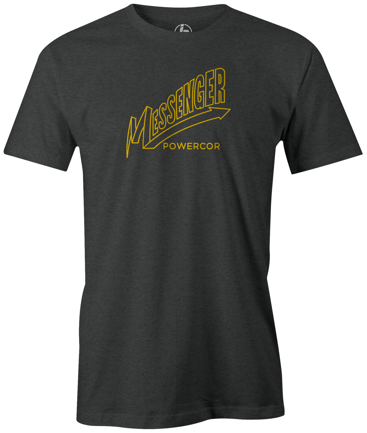columbia-300-messenger-powercor-pearl-black-gold bowling-ball-logo-tee-shirt-bowler-tshirt