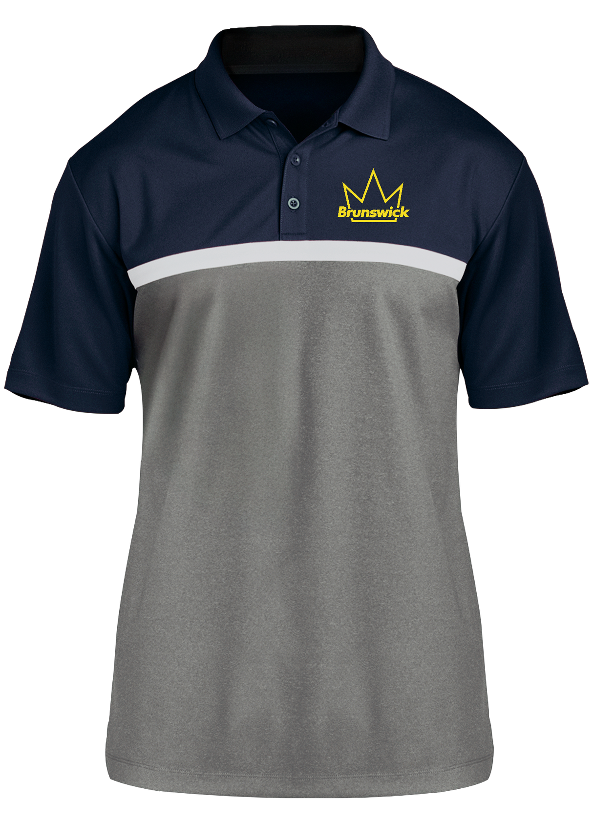 Brunswick Yellow Crown Competitor Polo Navy/White/Gray