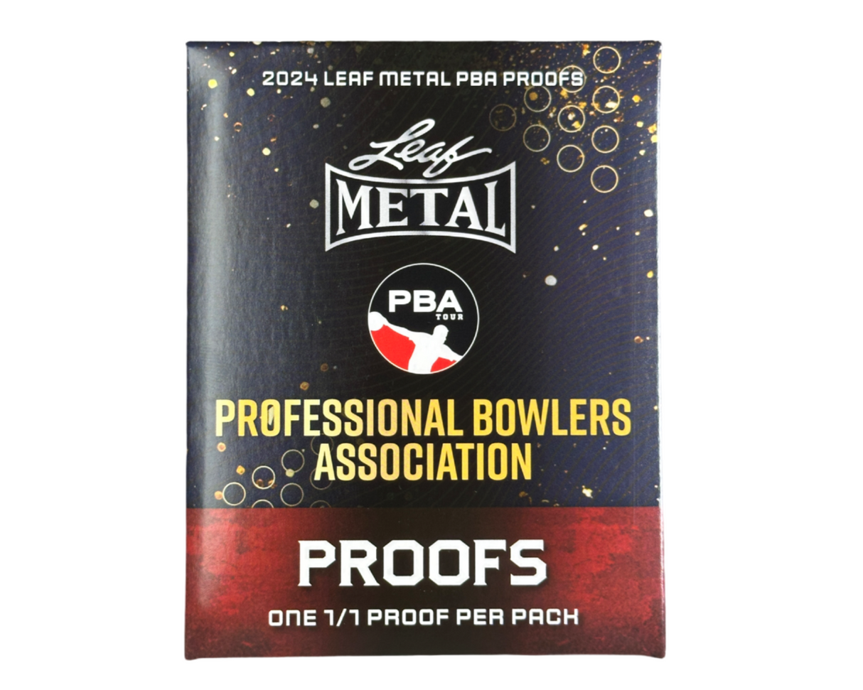 PBA LEAF TRADING CARDS METAL 2024 PROOF PACK professional bowlers association trading card pete weber inside bowling 1/1 proof belmonte gold vinyl