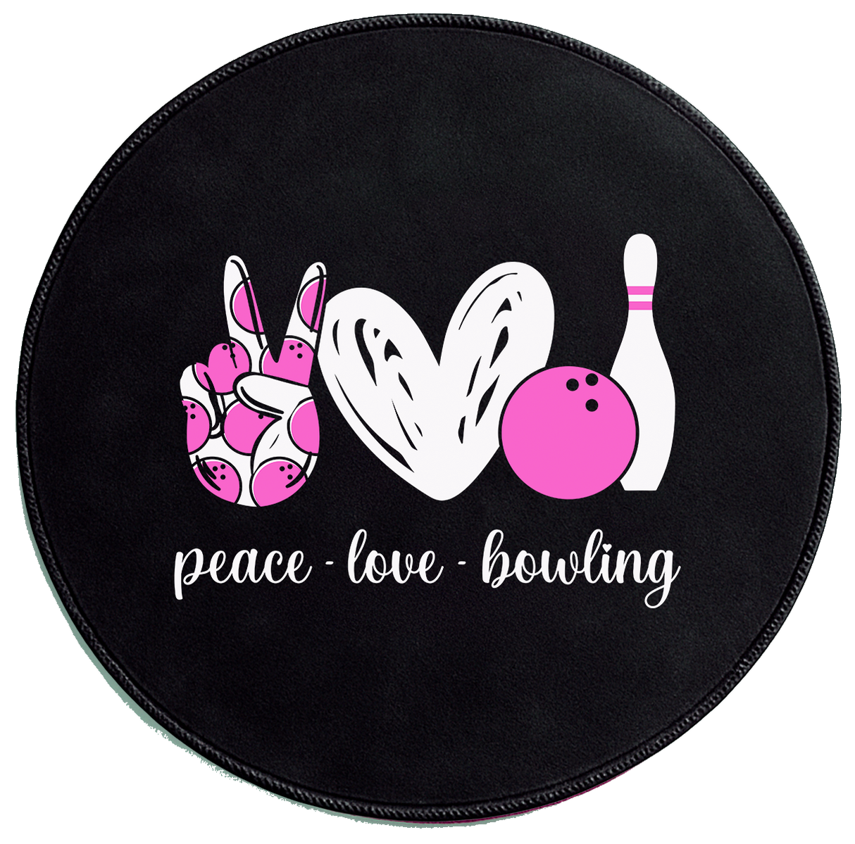 Peace, Love, Bowling Premium Disk Shammy