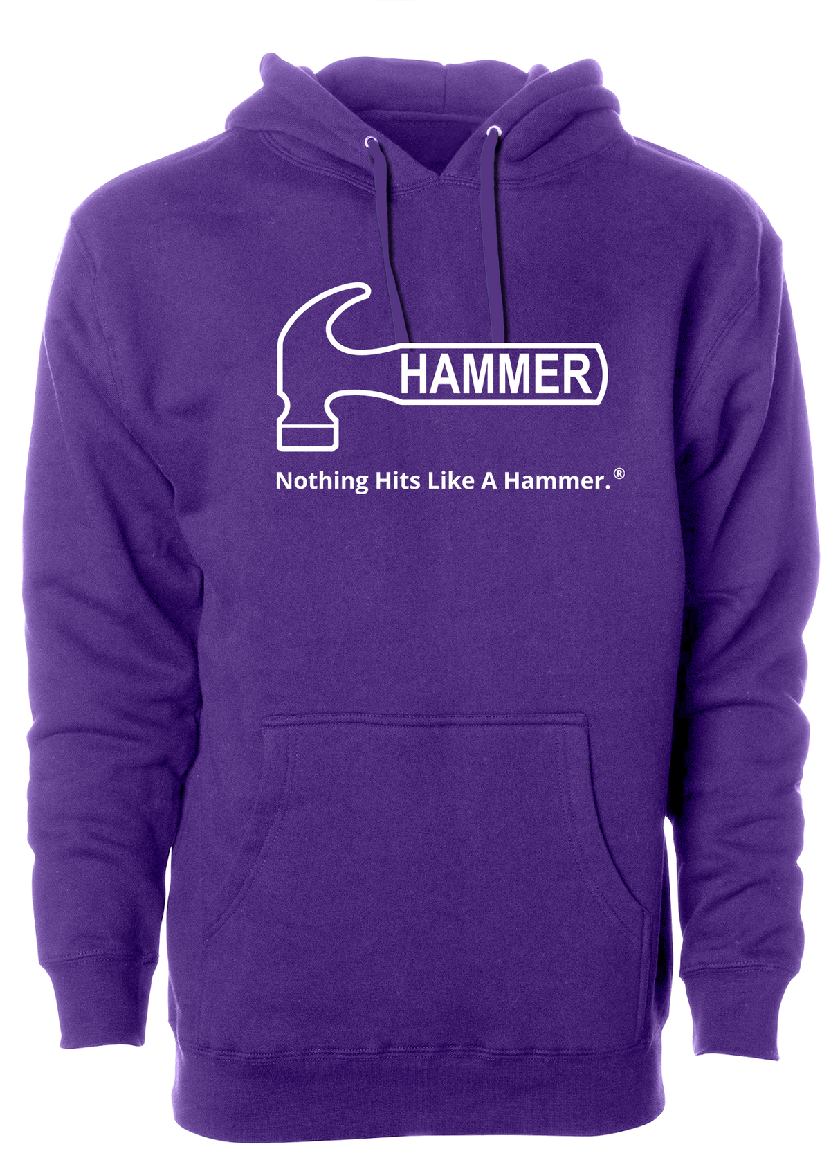 Hammer Bowling White Tagline Hoodie