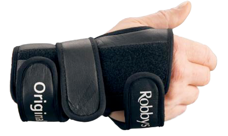 Robby's Leather Original Bowling Glove Leather provides extreme comfort and reliability Promotes a proper wrist position allowing for an accurate, precise and powerful release Produces the ability for more consistent shots Top and bottom metal inserts enhance wrist strength for an optimal release