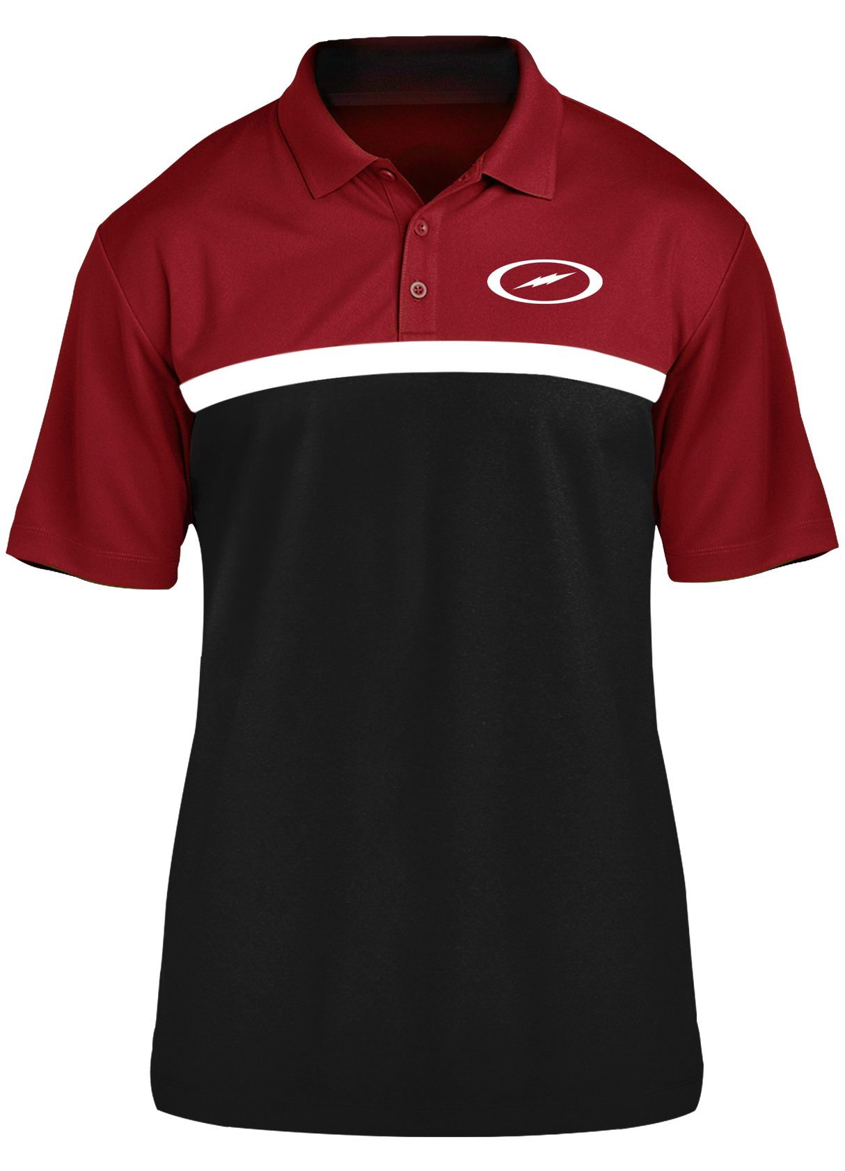 Storm Oval Bolt Competitor Polo Red/White/Black