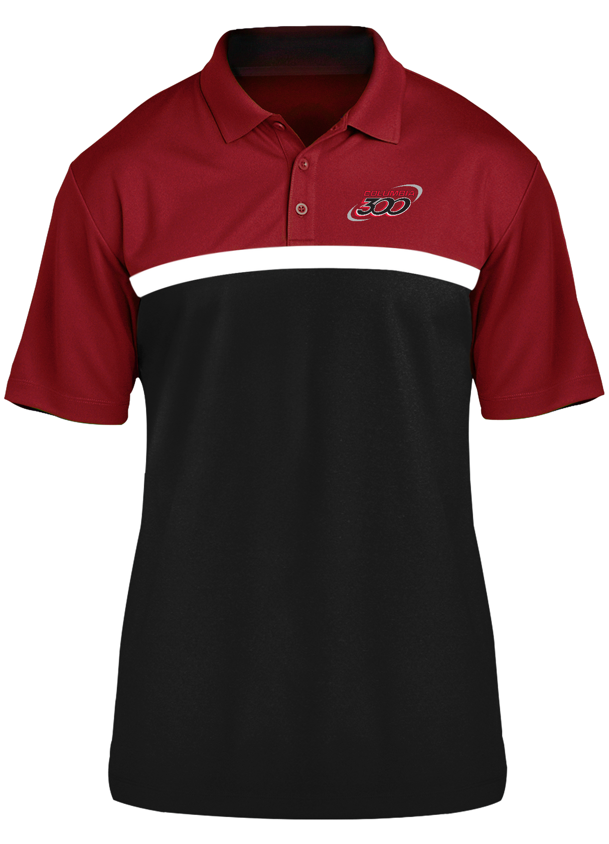 Columbia 300 Competitor Polo Red/White/Black