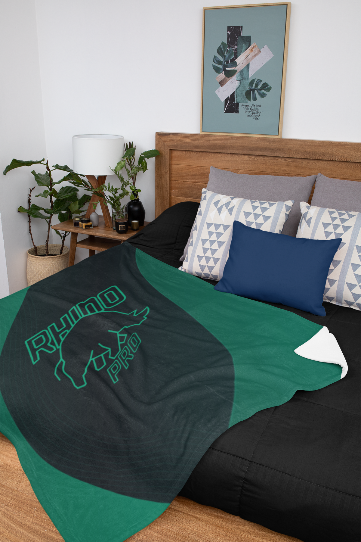 Brunswick Teal Rhino Pro 50" x 60" Plush Blanket
