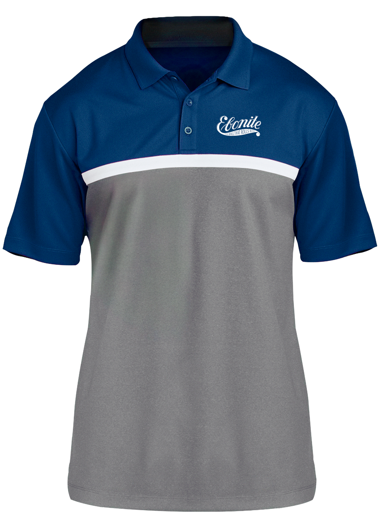 Ebonite Vintage Competitor Polo Blue/White/Gray
