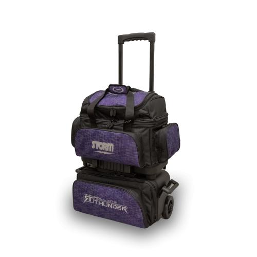 Storm Rolling Thunder 4 Ball Triple Roller Abstract Purple/Black Bowling Bag