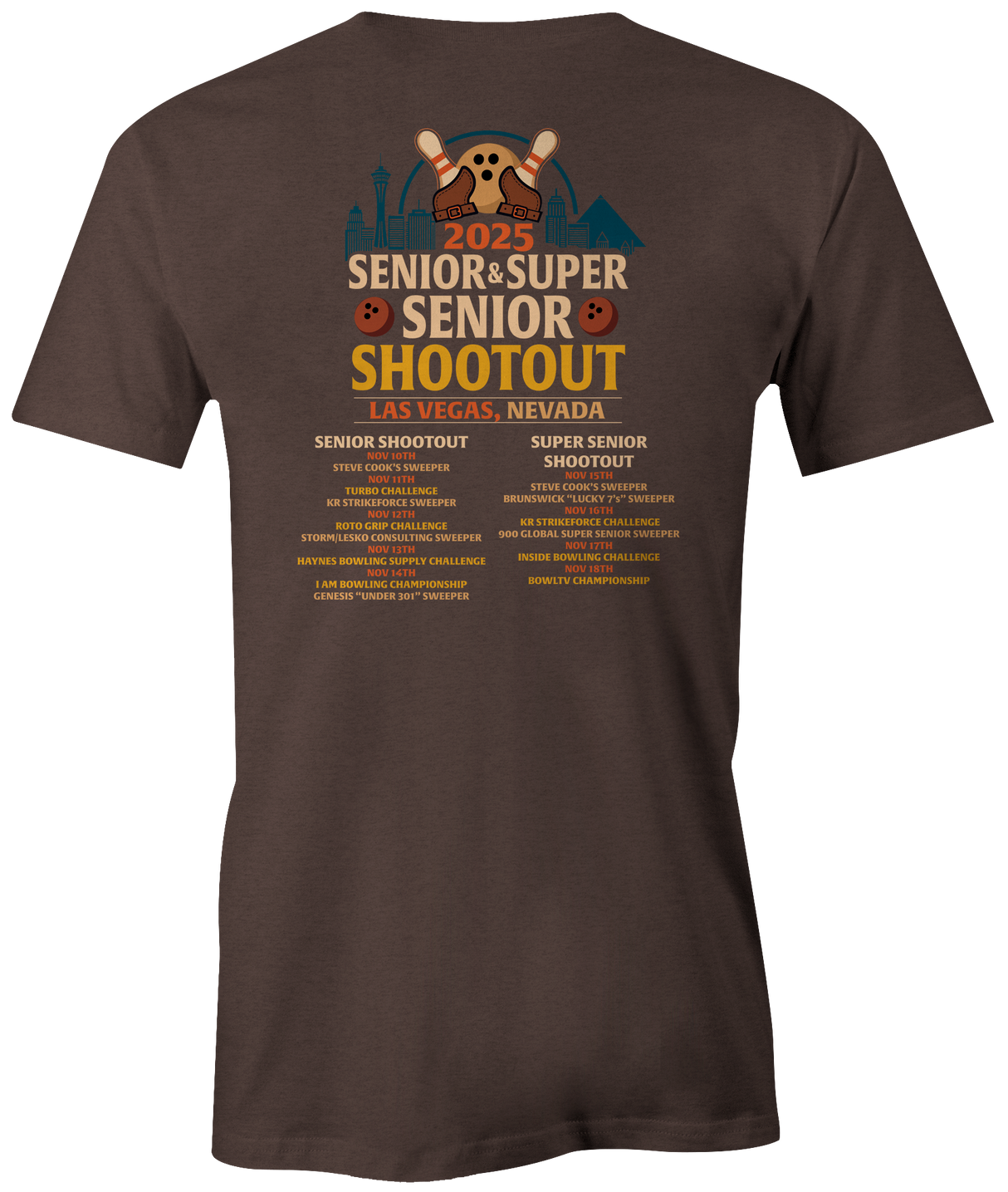 2025 Senior/Super Senior Shootout Tournament T-Shirt