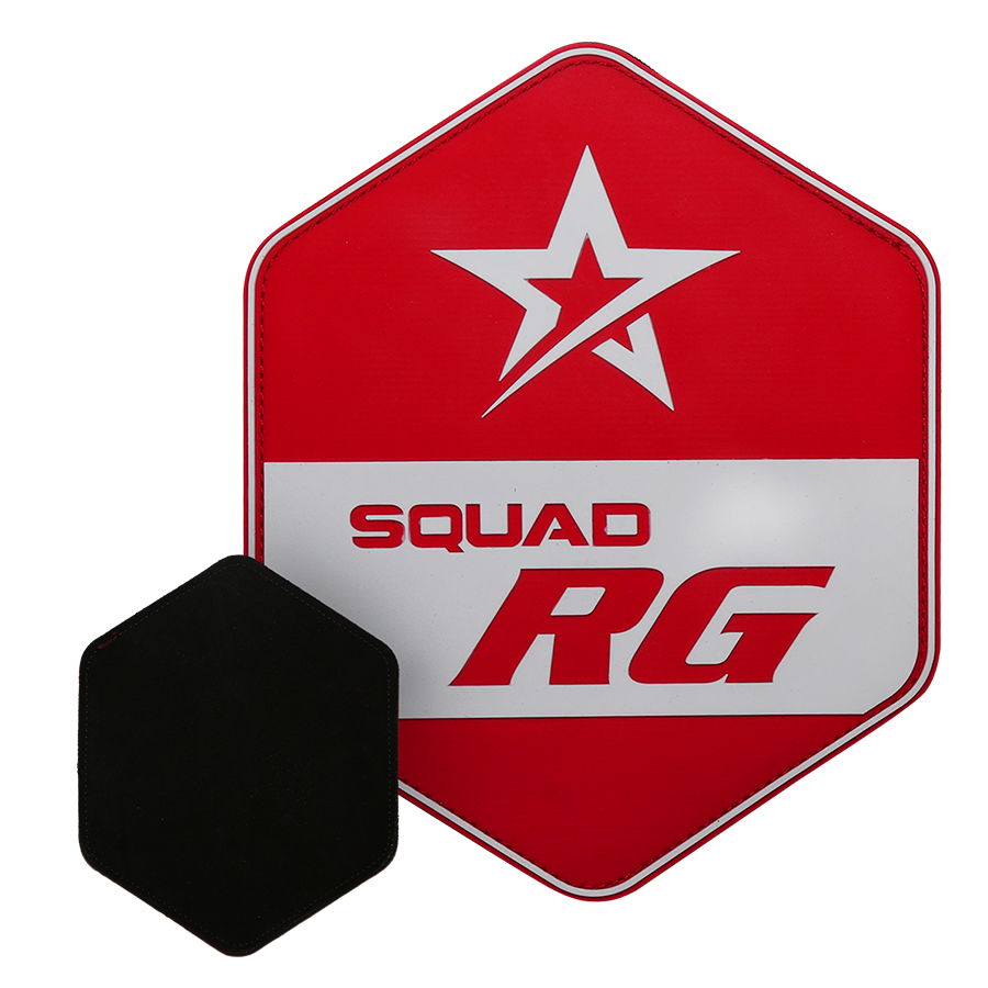the Squad RG Shammy. Its unique shape along with the rubberized logo side make it easy to grip the shammy while wiping the excess oil off your ball. While the shammy side is made of the same leather material our other Roto Grip shammy’s are made of.