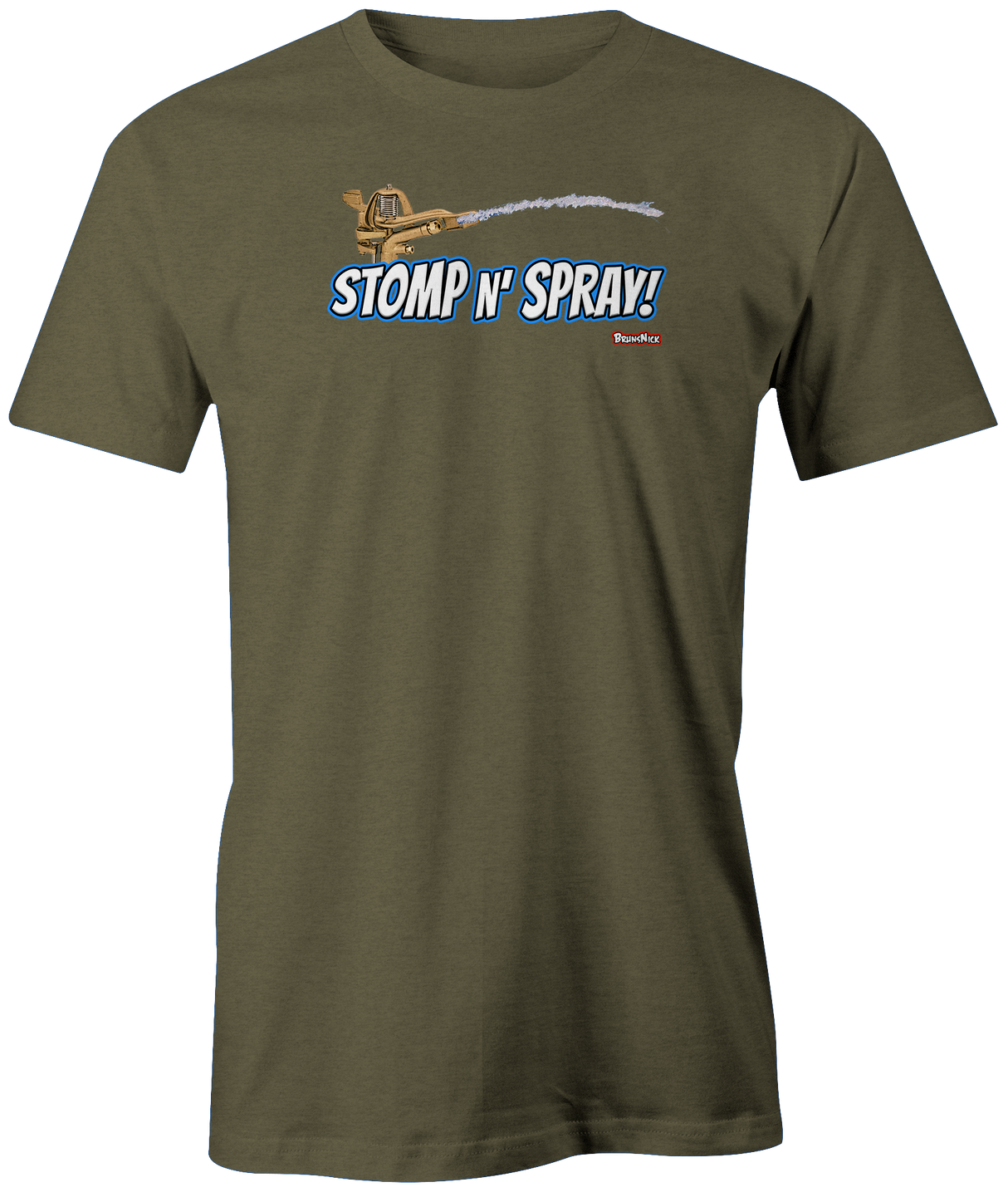 stomp-n-spray tshirt brunsnick youtube bowling tee shirt