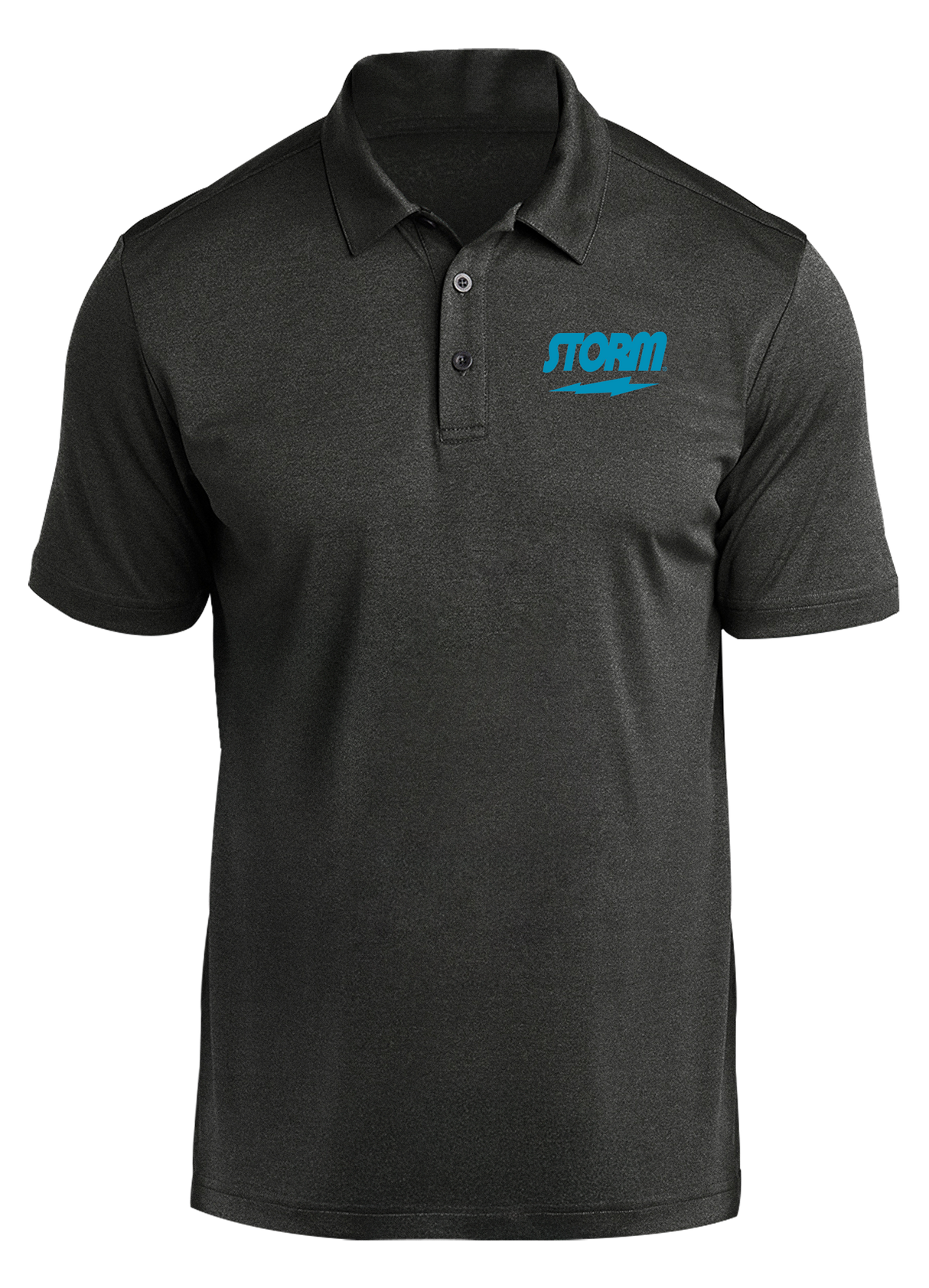 Storm Electric Blue Prime Polo Black Heather