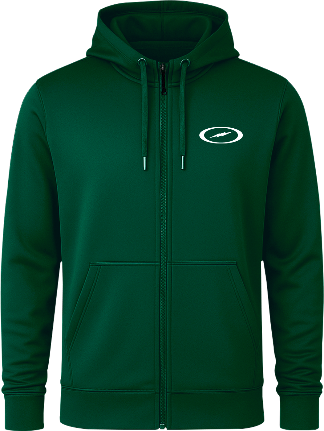 Storm Oval Bolt White Full Zip Hoodie