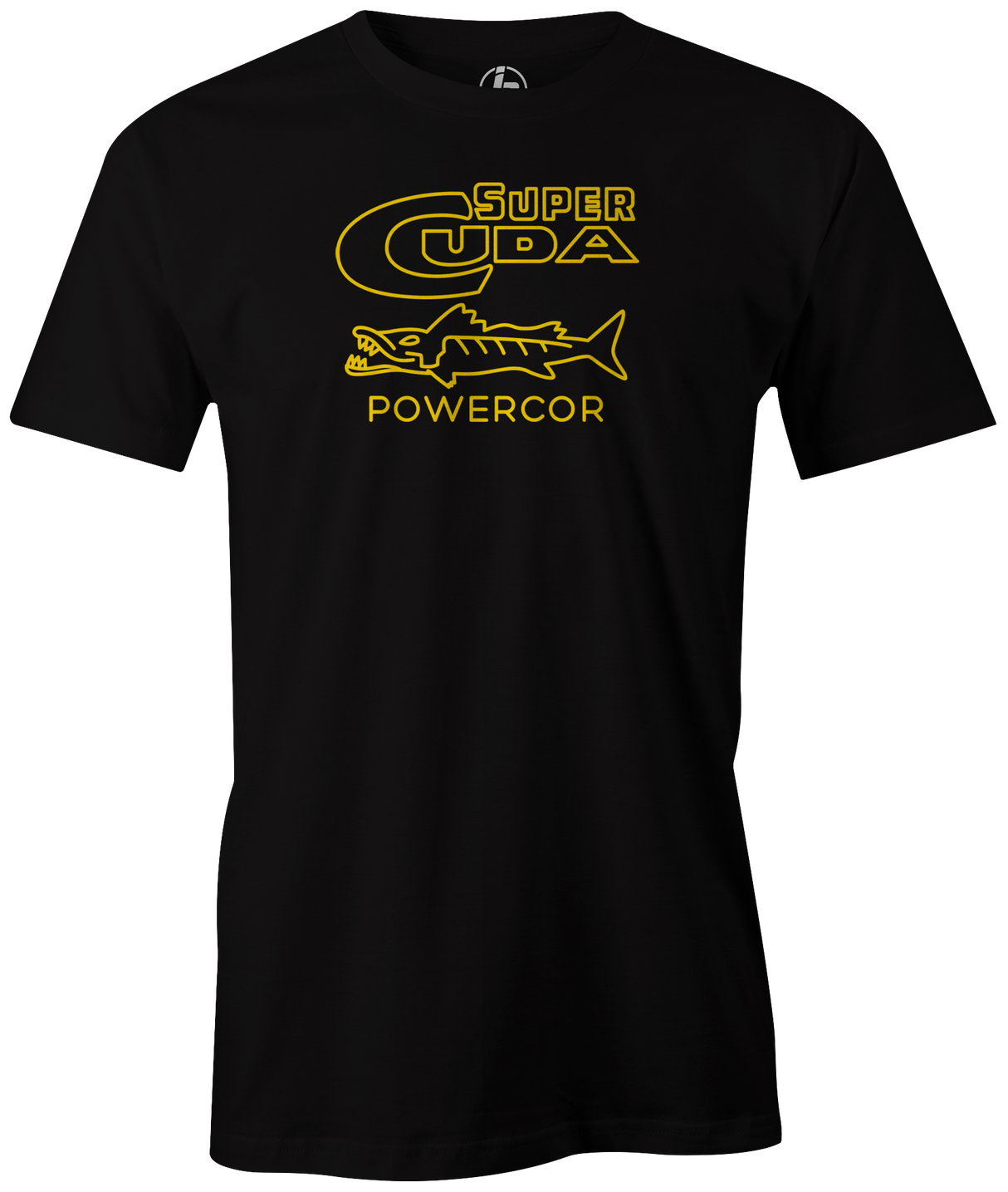 columbia-300-super-cuda-powercor bowling-ball-logo-tee-shirt-bowler-tshirt