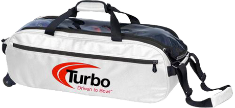 Turbo Pursuit Slim Triple Tote Bowling Bag White