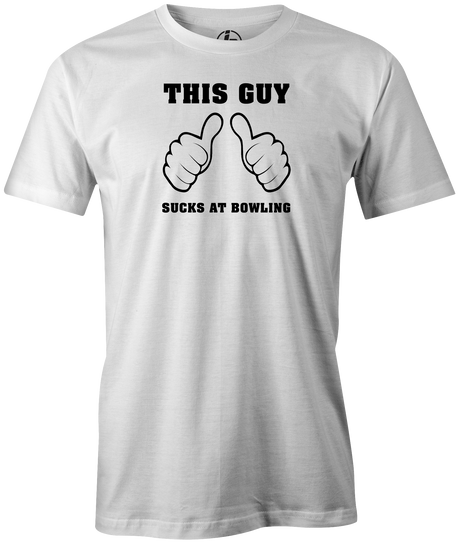 This Guy Sucks At Bowling! Hit the lanes in this awesome Inside Bowling T-shirt and be a part of the team! League bowling Team shirt. Junior Gold. PBA. PWBA. tee, tee shirt, tee-shirt, tshirt, t shirt, tournament shirt. Cool, novelty. Men's. happy-bowlers-make-lifelong-partners bowling tee shirt funny novelty league night bowler tshirt