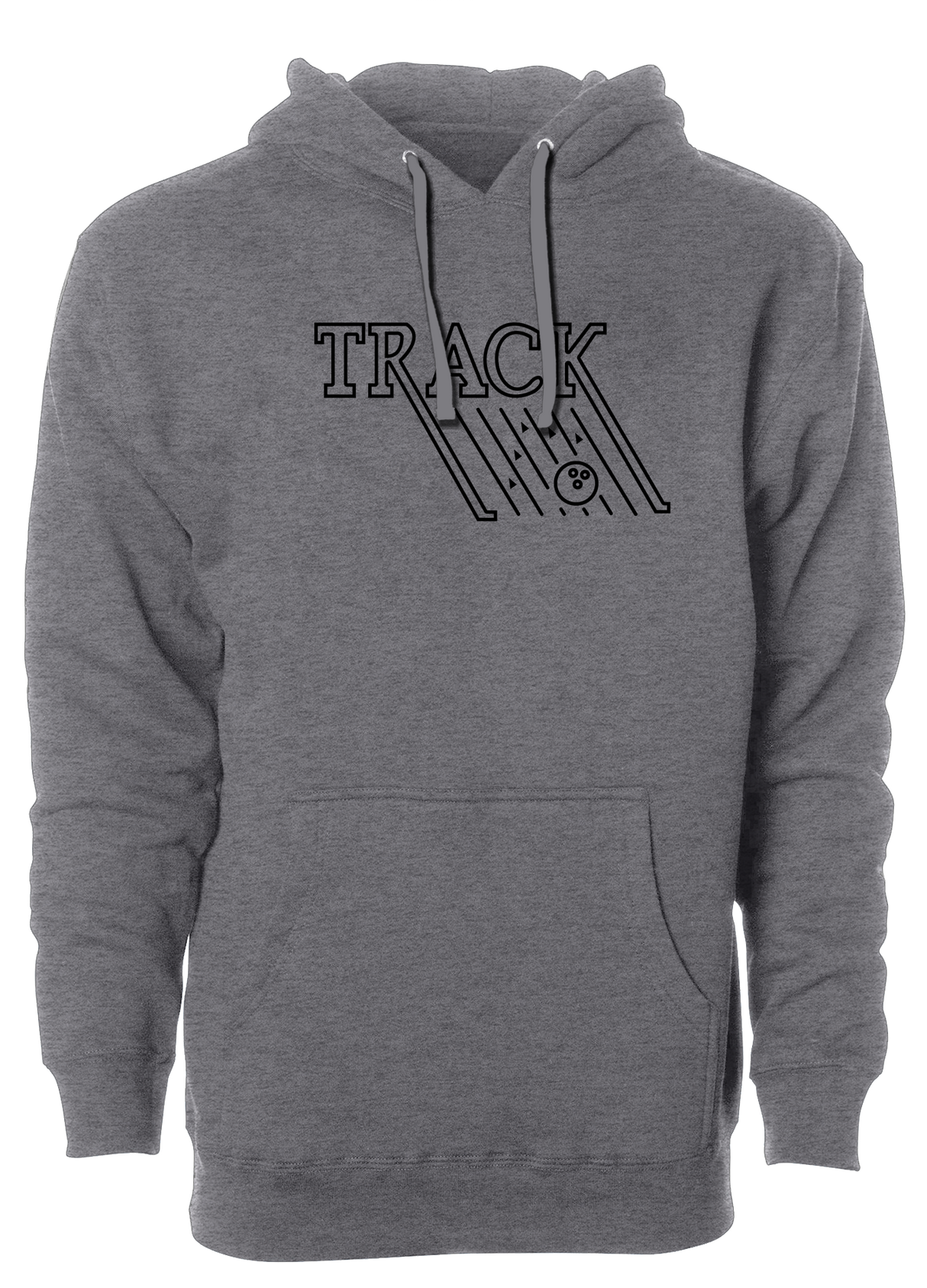 Keep warm in this stylish - Track Retro - design hooded sweatshirt. #TrackBowling #EvolutionaryRevolutionary 60/40 cotton/polyester blend material Standard Fit - Men's Sizing Jersey-lined hood Split-stitched double-needle sewing on all seams Twill neck tape 1x1 ribbing at cuffs & waistband Metal eyelets Front pouch pocket Midweight Hoodie/Hooded Sweatshirt