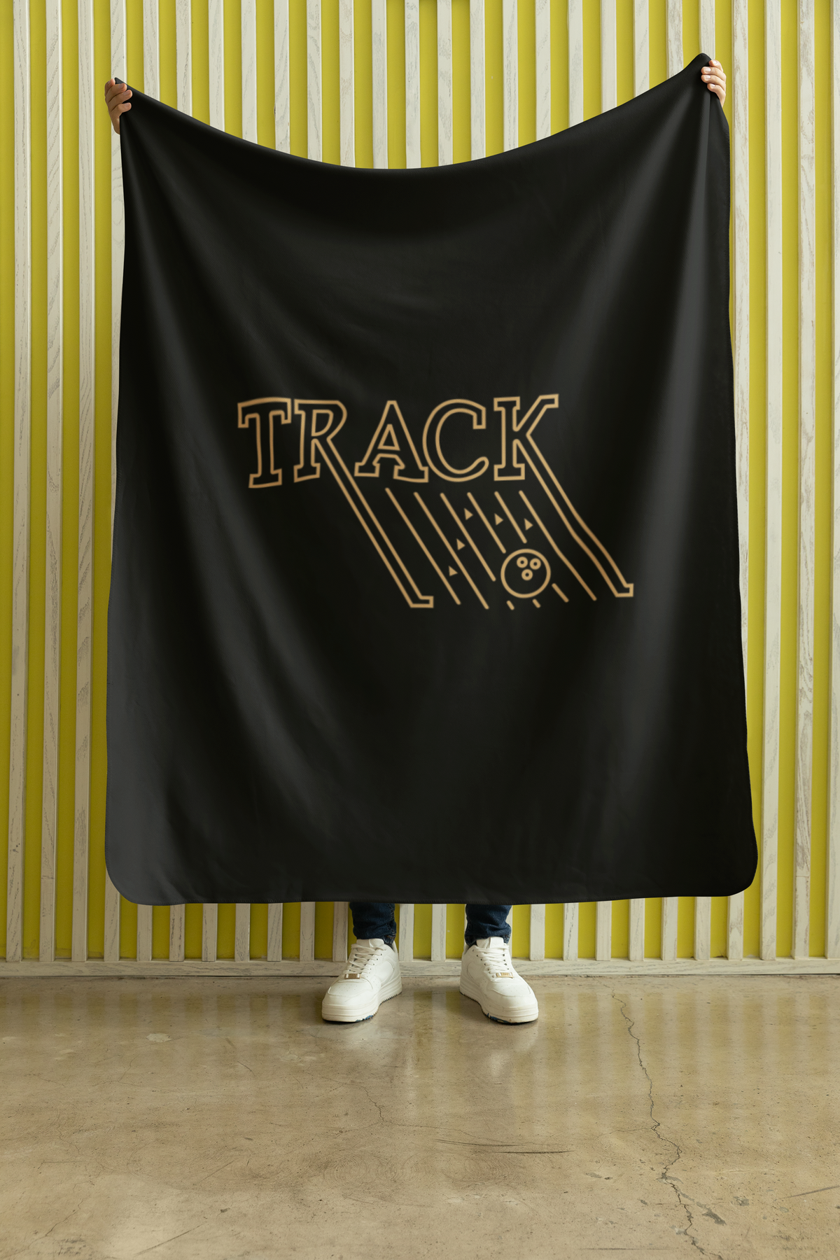 Track Retro Logo 60" x 80" Plush Blanket