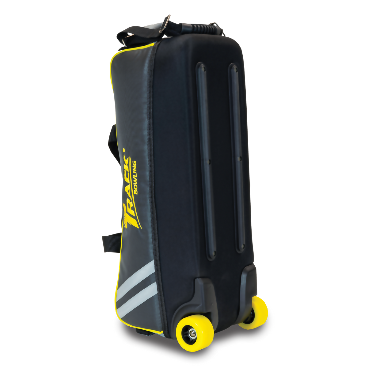 Track Select Triple Tote Grey/Yellow Bowling Bag suitcase league tournament play sale discount coupon online pba tour