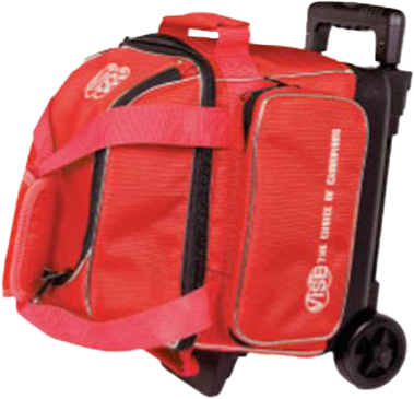 Vise 1 Ball Roller Bowling Bag Red