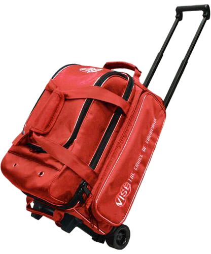 Vise 2 Ball Economy Roller Red bowling ball bag