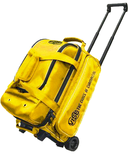 Vise 2 Ball Economy Roller Yellow bowling ball bag