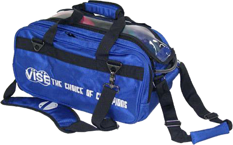 Vise 2 Ball Tote Clear Top Blue bowling bag