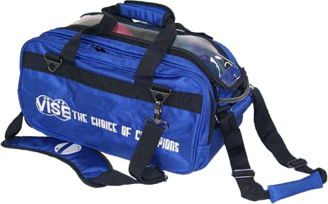 Vise 2 Ball Tote Clear Top Blue bowling bag