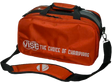 Vise 2 Ball Tote Plus Clear Top Double Red bowling ball bag