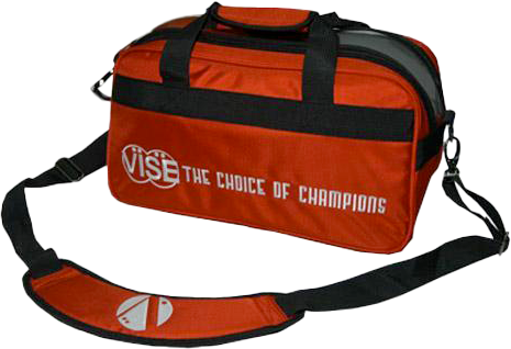 Vise 2 Ball Tote Clear Top Double Red bowling ball bag