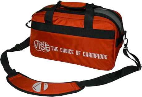 Vise 2 Ball Tote Clear Top Double Red bowling ball bag