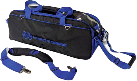 Vise 3 Ball Tote Black/Blue Clear Top