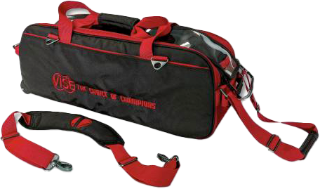 Vise 3 Ball Tote Black/Red Clear Top
