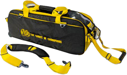 Vise 3 Ball Tote Black/Yellow Clear Top
