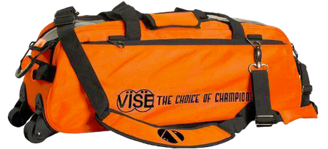 Vise 3 Ball Orange Roller Tote Clear Top
