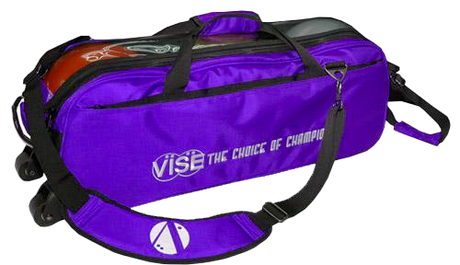 Vise 3 Ball Purple Roller Tote Clear Top