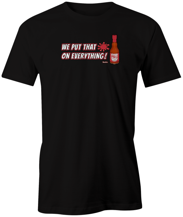 we-put-that-on-everything brunsnick tee shirt bowling ball youtube review videos bowler tshirt