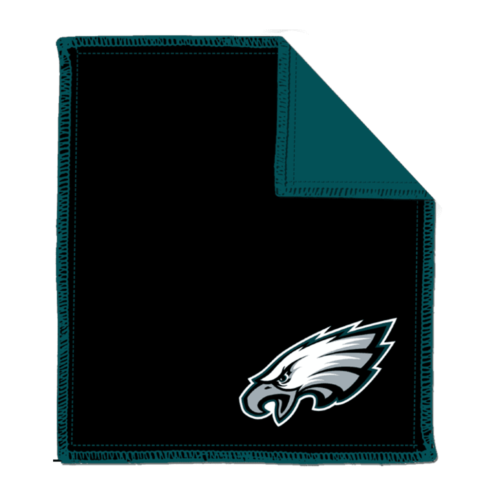 NFL Shammy Philadelphia Eagles Ultimate oil removing pad Leather on both sides Restores tacky feel for better ball performance Embroidered logos 8" x 7.5"
