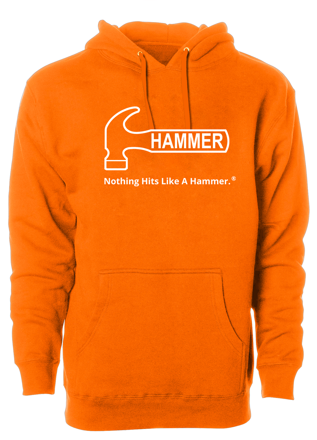 Hammer Bowling White Tagline Hoodie